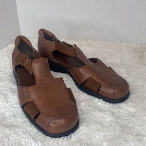 Naturalizer Ladies Fisherman Woven Leather Brown Sandals/9.5